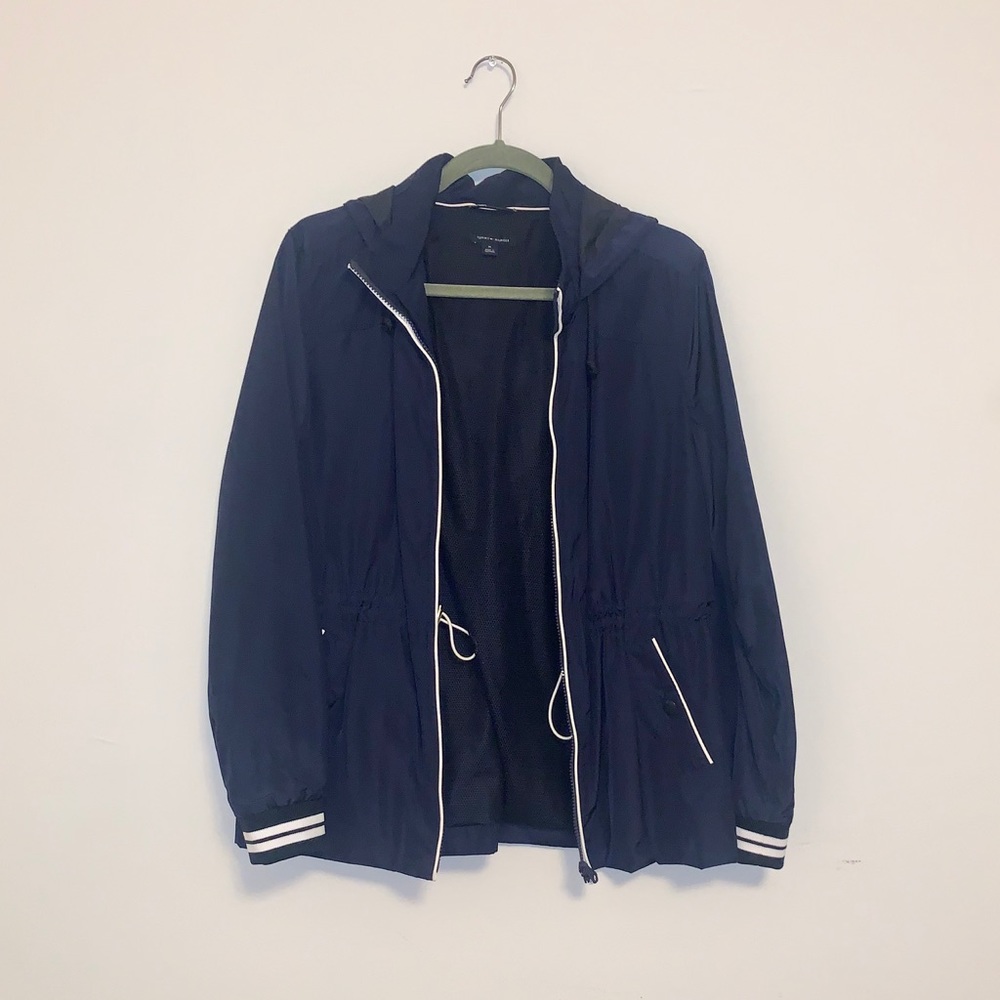 Tommy Hilfiger Navy Blue Wind Breaker Rain Jacket